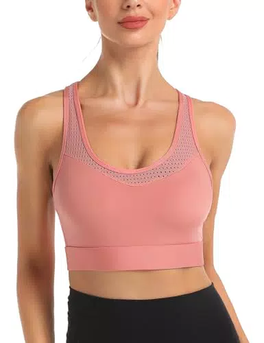 Reggiseno Sportivo Senza Cuciture con Imbottitura Rimovibile per Fitness, Corsa e Yoga - Migcaput