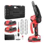 Motosega Elettrica Brushless a Batteria con 2 Batterie e Catene - Velocità 10m/s