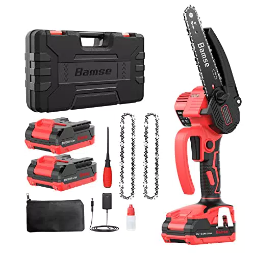 Motosega Elettrica Brushless a Batteria con 2 Batterie e Catene - Velocità 10m/s