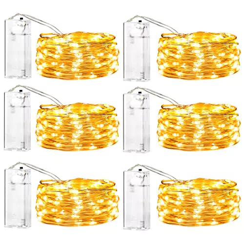 MINSHUXI - Stringa di Luci a LED Lampada a Fili di Rame per Natale, Giardino e Feste
