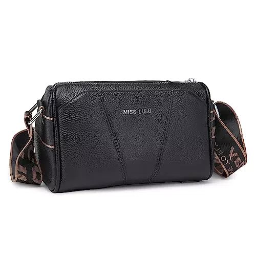 Miss Lulu Borsa Donna in Vera Pelle con Tracolla Regolabile
