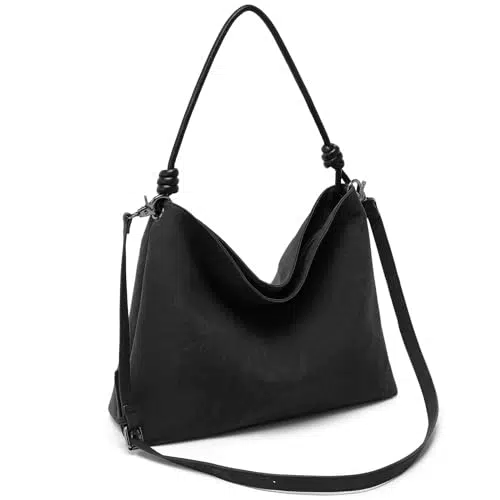 Miss Lulu - Borsa a Spalla Donna in Pelle Scamosciata - Stile Elegante e Funzionale