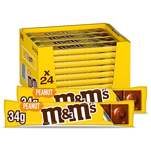 M&M's Barretta Al Cioccolato Con Arachidi, Confezione da 24 barrette