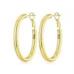 Orecchini a Cerchio d'Oro Morotole - Grandi e Leggeri, Placcati in Oro 14k, Ipoallergenici