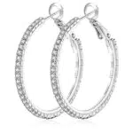 Orecchini a Cerchio in Argento 925 con Strass - Moda e Stile per Donne