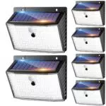 Nipify Faretti Solari a LED da Esterno con Sensore di Movimento IP65 Impermeabile