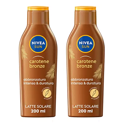 NIVEA SUN Latte Solare Carotene Bronze - Crema Solare Abbronzante con Carotene e Vitamina E