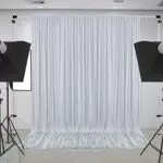 Tenda per Festa Matrimonio - Sfondo Grigio Chiaro in Poliestere - Ideale per Compleanni e Baby Shower