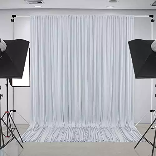 Tenda per Festa Matrimonio - Sfondo Grigio Chiaro in Poliestere - Ideale per Compleanni e Baby Shower