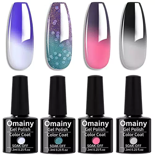 Set Smalto Gel Omainy - Gel Termico per Unghie in Gel Cambia Colore UV LED