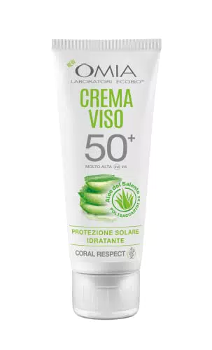 Omia - Crema Solare Protettiva Viso SPF50 con Aloe Vera - Protezione Solare Alta