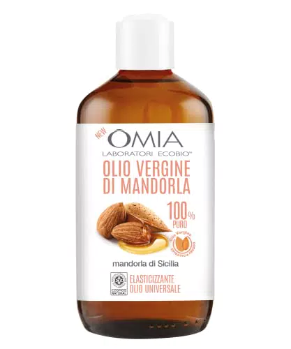 Omia Olio Vergine di Mandorla di Sicilia Puro per il Corpo - Elasticizzante e Nutriente