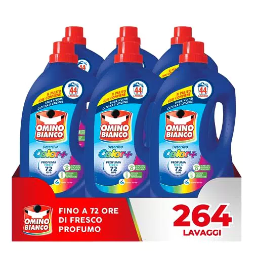 Omino Bianco - Detersivo Lavatrice Liquido Color+, Specifico per Capi Colorati