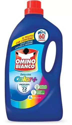 Omino Bianco Detersivo Liquido Lavatrice Colori+ - Tecnologia Salva Colori - 2400 ml