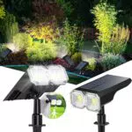 Luci Solari da Giardino Onherm: Faretto Led Esterno Solare IP65 Impermeabile, Luce a 120° - 16 LED per Vialetto Cortile Giardino
