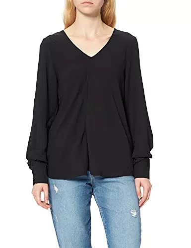 ONLY Onlmette Uma L/S Top Noos Wvn T-Shirt, Elderberry