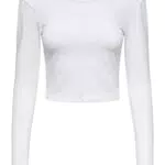 ONLY Maglietta Corta da Donna Life - T-Shirt a Manica Lunga