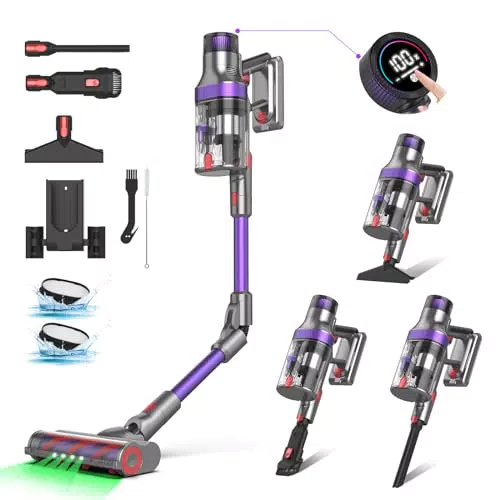 Aspirapolvere Senza Fili ONSEEN 530W 37KPa 8 in 1 Autonomia 65 Min Display OLED