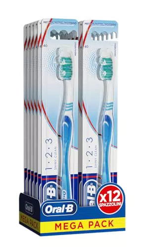 Oral-B Spazzolino Denti Manuale Setole Medie - Pulizia Efficace