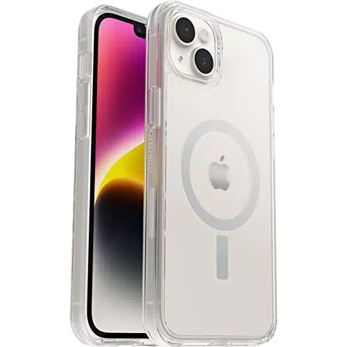 Otterbox Cover iPhone 14 Plus Symmetry+ Clear MagSafe - Resistente agli urti, sottile, protezione antimicrobica
