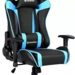 Oversteel - Sedia da Gaming Professionale in Similpelle con Braccioli Regolabili - Blu