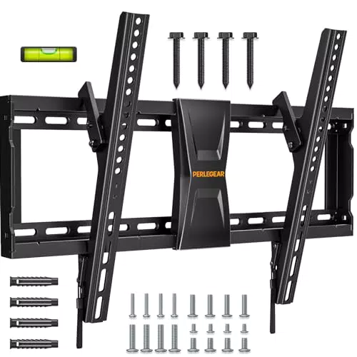 Perlegear Supporto TV Parete Inclinabile da 37-82 Pollici VESA 600x400 mm