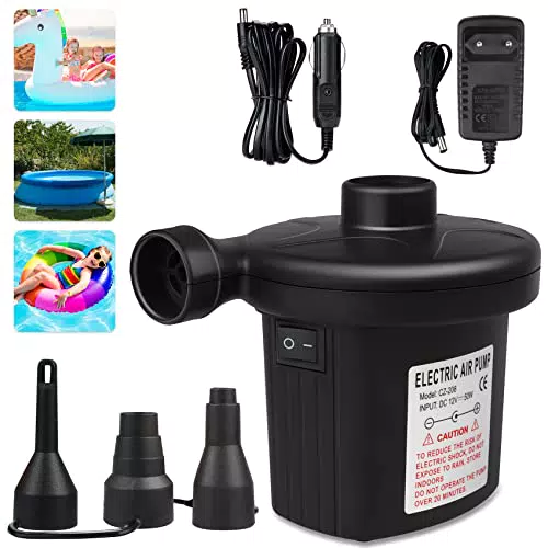 Intex - Pompa Elettrica 2 in 1 per Materasso Gonfiabile e Gonfiatore Portatile con 3 Ugelli