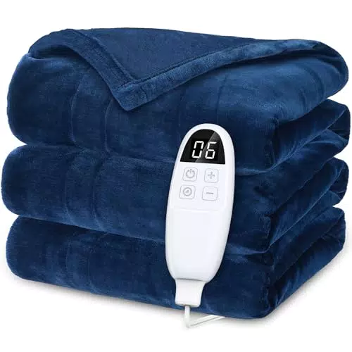 Coperta Elettrica PRANITE 200x180 con Spegnimento Automatico e 6 Livelli di Temperatura Regolabili