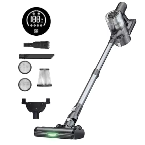 Proscenic P13 Aspirapolvere senza Fili 400W/35Kpa con Touch Screen - Potente Scopa Elettrica senza Fili