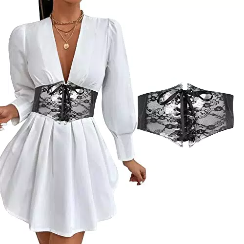 Cintura Elastica Donna QKEPCY con Lacci Retrò