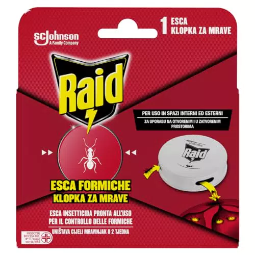 Raid Esca Formiche Insetticida, Pronta all'Uso in Spazi Interni ed Esterni