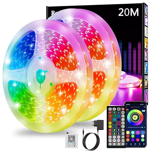 Striscia LED Realky con Cambio Colore e Controllo Bluetooth - Decorazione per Camera e Feste