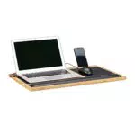 Tavolino per PC Relaxdays con Vassoio da Letto e Supporto, Legno Naturale