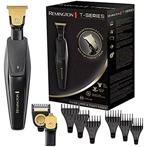 Regolabarba Uomo Remington - 2 lame titanio, rifinitore precisione a T, 6 pettini, impermeabile - MB7000