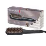 Spazzola Lisciante Remington 2 in 1 - Piastra + Spazzola Capelli, Setole in Ceramica, Display Digitale