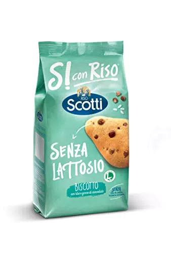 Scotti Riso Biscotti con Gocce di Cioccolato Senza Lattosio