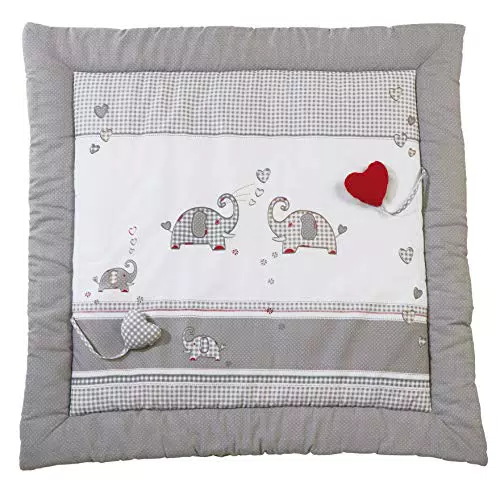 Tappetino da Gioco per Bambini Jumbotwins - 100 x 100 cm - Imbottito - Mussola di Cotone - Traspirante e Morbido
