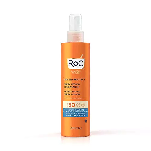 RoC Soleil-Protect Lozione Spray Idratante SPF 30 - Crema Solare Alta Protezione