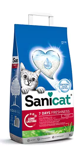 Sanicat Lettiera per Gatti Classic con Aloe Vera - Controlla Odori per 7 Giorni - Assorbimento Rapido