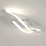 Plafoniera LED Seamoon Moderna con 2 Luci Curve per Soffitto - Bianco Neutro 4500K