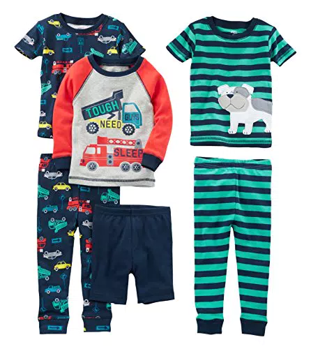 Simple Joys by Carter's 6-Piece Snug Fit Cotton Pajama Set Pigiama