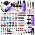 Kit Smalto Semipermanente Unghie Professionale con Lampada LED/UV e Accessori Nail Art
