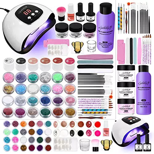 Kit Smalto Semipermanente Unghie Professionale con Lampada LED/UV e Accessori Nail Art