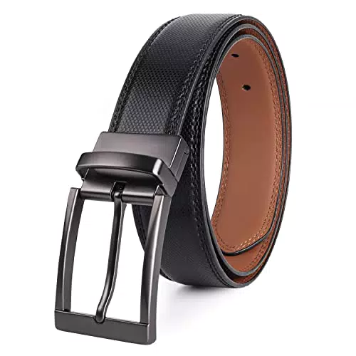 Cintura Uomo Sunya in Pelle Reversibile 33mm - Casual e Formale con Confezione Regalo