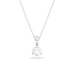 Pendente Swarovski Solitaire Placcato Rodio