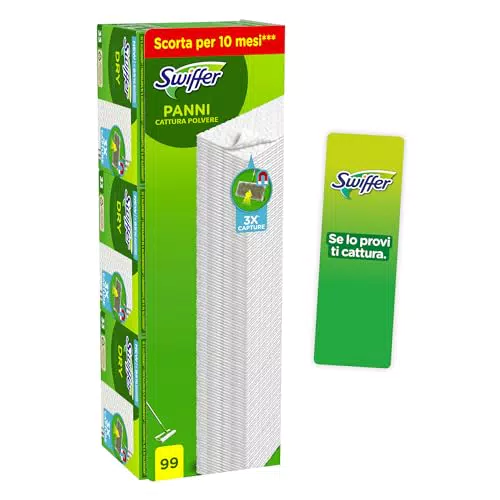 Swiffer Ricambi Panni per Scopa: Cattura 3 Volte più Polvere di una Scopa Tradizionale