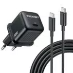 Caricatore USB C Tecknet 30W per Samsung Galaxy S23 S22 S21 S20 fe S10 S9 S8 A54 A53 A52 A51 A50 A34 A33 A14 A13 A12 con Cavo di Ricarica Rapida Tipo C