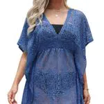 Copricostume Donna Mare Pizzo Estivo Terecey Scollo a V Bikini Cover Up