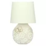 Lampada da Tavolo THUN Decorata con Fiori e Farfalla - Linea Prestige