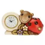 THUN - Orologio da Tavolo con Coccinella Portafortuna - Ceramica